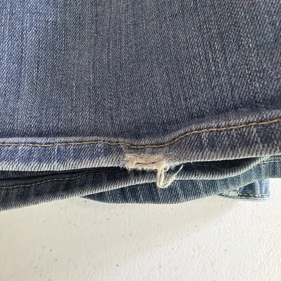 Eddie Bauer womens tall 14 curvy Straight Stretch Acid Wash Denim Blue Jeans - Picture 10 of 11